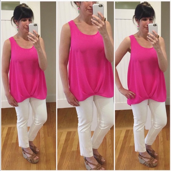 Umgee Tops - Umgee Pink Hi-Low Sleeveless Top